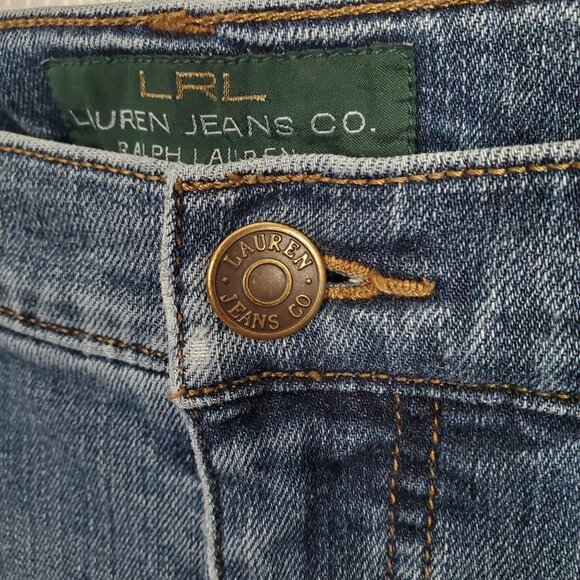 LRL Ralph Lauren Womens Size 12P Jeans 12 Petite Classic Straight Denim Stretch - Picture 7 of 10